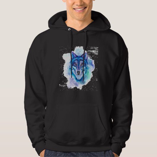 Wolf Splash Wolf Hoodie (Vorderseite)