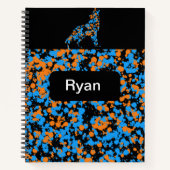 Wolf Splattered Paint Notizblock (Vorderseite)