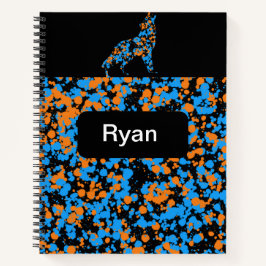 Wolf Splattered Paint Notizblock