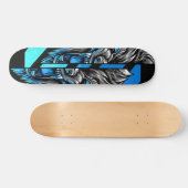 Wolf Split Head Skateboard (Horizontal)