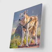 WOLF SPRINGTIME BERGMEADOWS QUADRATISCHE WANDUHR (Winkel)