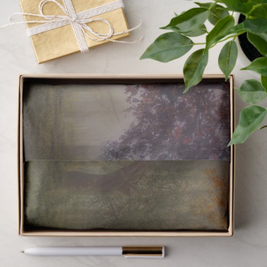 Wolf Squirrel Fantasy Herbstwald Landschaft Seidenpapier (Geschenk)