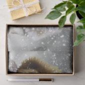 Wolf Squirrel Winter Snow Forest Moon Landschaft Seidenpapier (Geschenk)