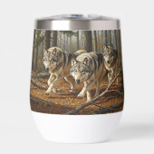 Wolf-Stammlos-Thermal-Weinbecher Stil 1 (Vorderseite)