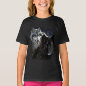 Wolf Star Wolves Wild Moon Stars Loyal Gray Wolf T-Shirt (Vorderseite)