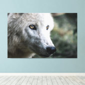 Wolf Stare Leinwanddruck (Insitu (Holzboden))