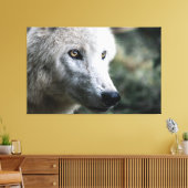 Wolf Stare Leinwanddruck (Insitu (Wohnzimmer))