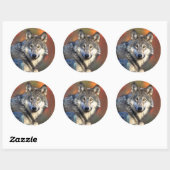 Wolf Staring Sticker (Blatt)