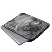 Wolf-Starren-Laptop-Hülse Laptopschutzhülle (Vorne Knopf)