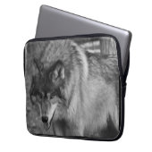 Wolf-Starren-Laptop-Hülse Laptopschutzhülle (Vorderseite Links)