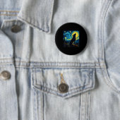 Wolf Starry Night Howling Moon Funny für Männer Fr Button (Beispiel)