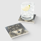 Wolf Steinuntersetzer (Seitenansicht)