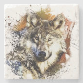 Wolf Steinuntersetzer (Vorderseite)