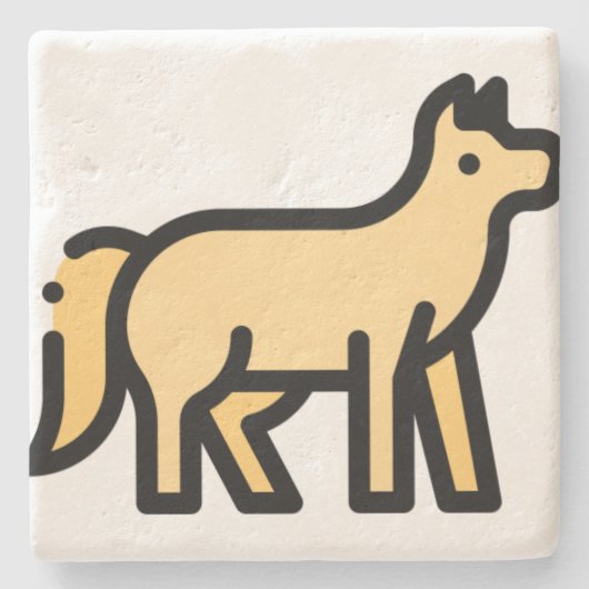 Wolf Steinuntersetzer (Vorderseite)