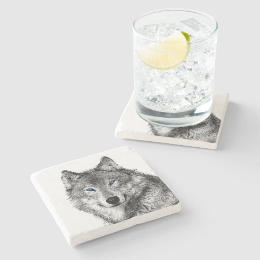 Wolf Steinuntersetzer (Seitenansicht)