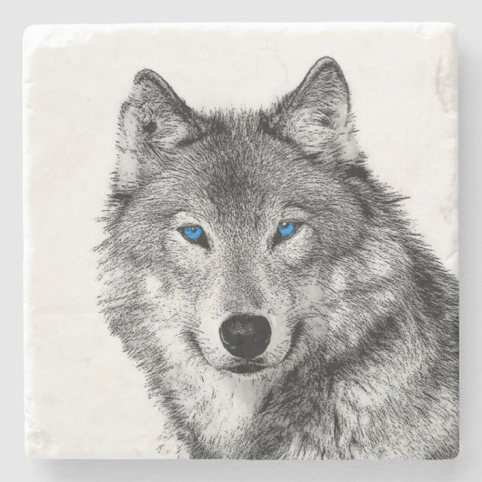 Wolf Steinuntersetzer (Vorderseite)