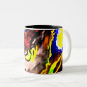 Wolf-Sterngelb Zweifarbige Tasse (VorderseiteRechts)