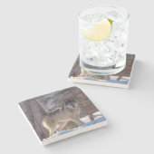 Wolf Stone Untersetzer (Seitenansicht)