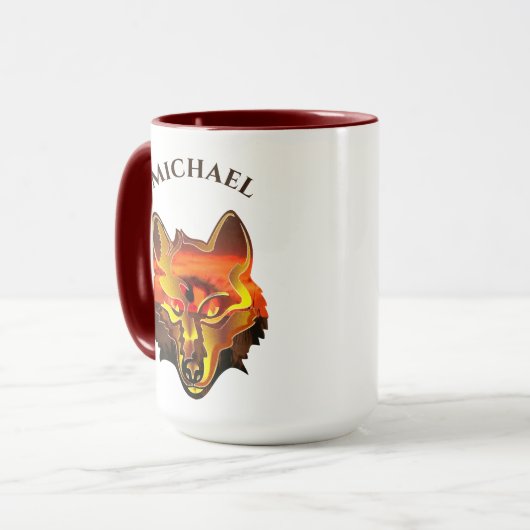 Wolf Sunset Eye 2106 Tasse (Vorderseite Links)