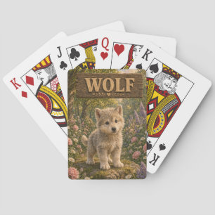 Wolf Süßes Baby-Geschichtenbuch-Nursery-Tier Spielkarten