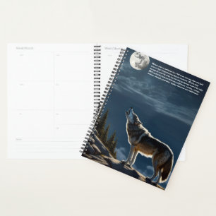 Wolf-Symbolismus-Kalender Planer
