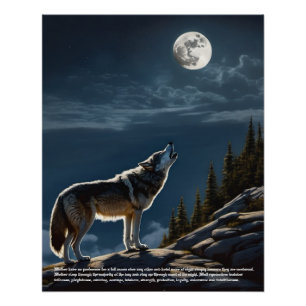 Wolf Symbolismus Poster