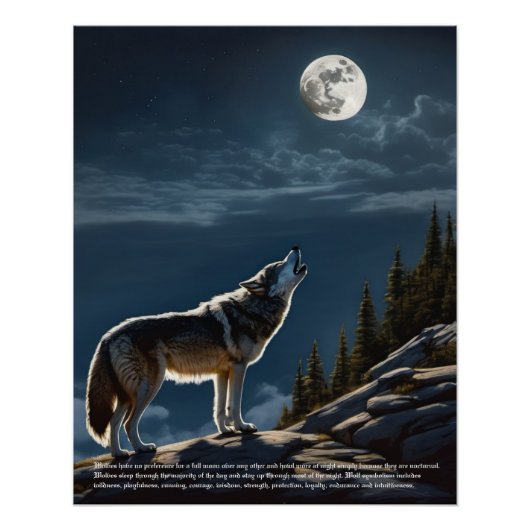Wolf Symbolismus Poster (Vorderseite)