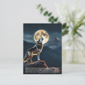 Wolf Symbolismus Postkarte (Stehend Vorderseite)