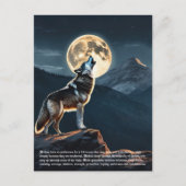 Wolf Symbolismus Postkarte (Vorderseite)
