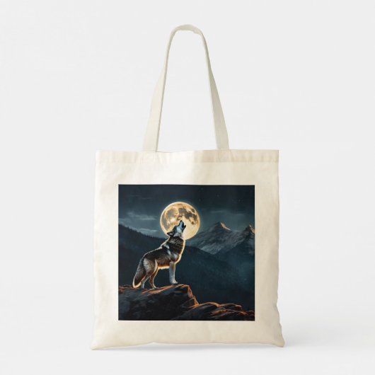 Wolf Symbolismus Tragetasche (Rückseite)