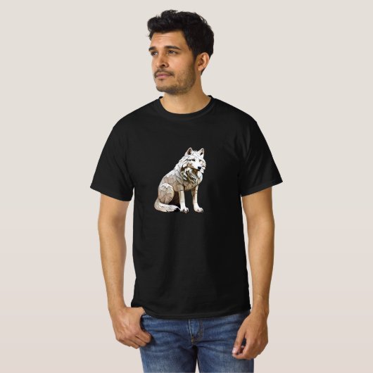 Wolf T - Shirt Mosaic Design (Vorne ganz)