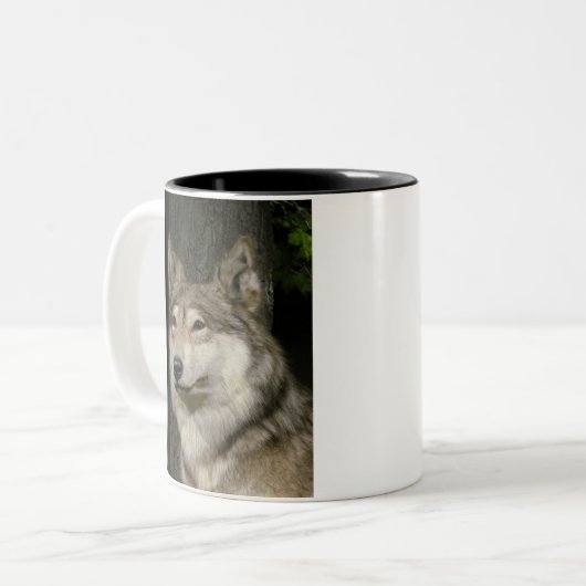 Wolf-Tasse Zweifarbige Tasse (Vorderseite Links)