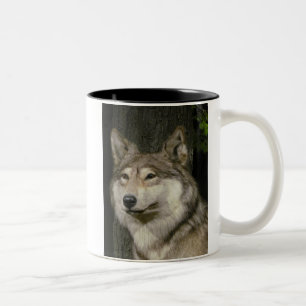 Wolf-Tasse Zweifarbige Tasse