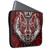 Wolf Tattoo Style Haida Art Laptop Schlauch 15 Zol Laptopschutzhülle (Vorne Rechts)