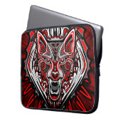 Wolf Tattoo Style Haida Art Laptop Schlauch 15 Zol Laptopschutzhülle (Vorderseite Links)
