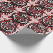 Wolf Tattoo Style Haida Art Matte Wrapping Paper Geschenkpapier (Ecke)