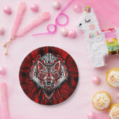 Wolf Tattoo Style Haida Art Paper Tellers 7" Pappteller (Party)