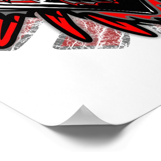 Wolf Tattoo Style Haida Art Poster Paper (Matte) (Ecke)