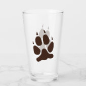 Wolf-Tatzen-Druck Glas (Rückseite)