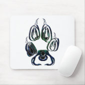 Wolf-Tatzen-Druck Mousepad (Mit Mouse)