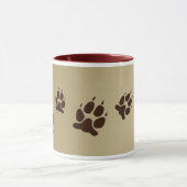 Wolf-Tatzen-Drucke Tasse (Zentrum)