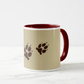 Wolf-Tatzen-Drucke Tasse (VorderseiteRechts)