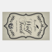 Wolf Teeth Halloween Jar Sticker Label (Vorderseite)