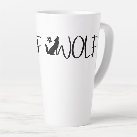 Wolf Text Grafik Logo Milchtasse (Rechte Ecke)