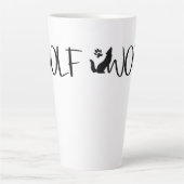 Wolf Text Grafik Logo Milchtasse (Vorderseite)