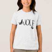 Wolf Text Graphic Logo T - Shirt (Vorderseite)