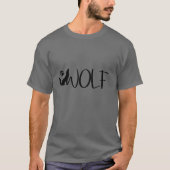 Wolf Text Graphic Logo T - Shirt (Vorderseite)