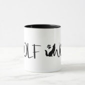 Wolf Text Graphic Logo-Tasse Tasse (Zentrum)