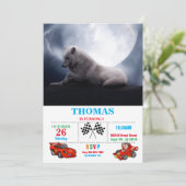Wolf the King of Wilderness Einladung (Stehend Vorderseite)