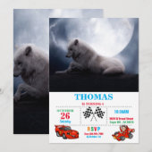 Wolf the King of Wilderness Einladung (Vorne/Hinten)